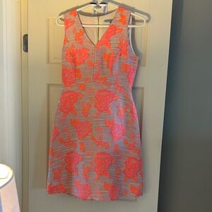 ANTONIO MELANI Coral Floral Mini Dress